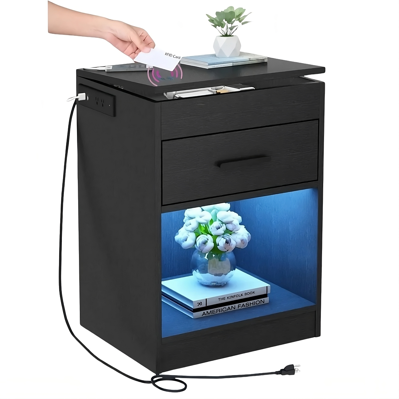 Nightstand with RFID Lock