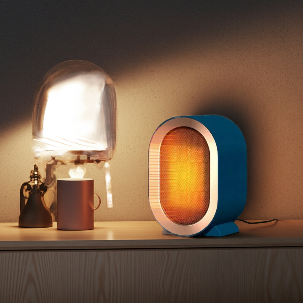1200W Portable Electric Desktop Fan Heater