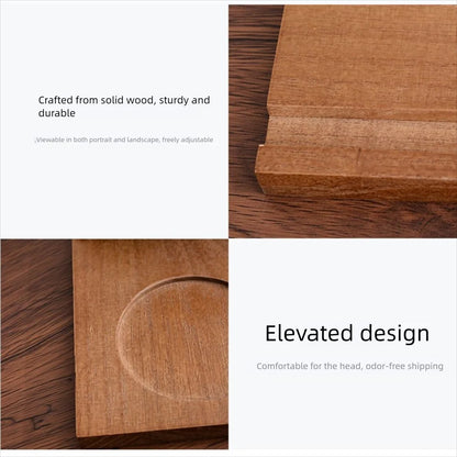 Wooden Book Stand With Cup Holder