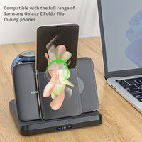Bonola Foldable Wireless Charger 3 in 1 Station for Samsung Z Fold 3/Z Flip4