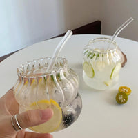 Glass Stripes Coffee Cup Mug