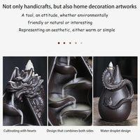Ceramic Dragon Backflow Incense Burner Set