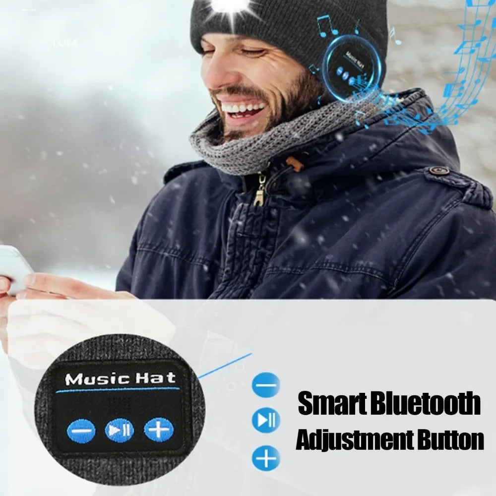 3-in-1 Function Bluetooth Beanie with Light