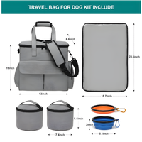 Pet Travel Bag with Bowls