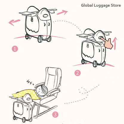 Multifunctional children's luggage suitcase