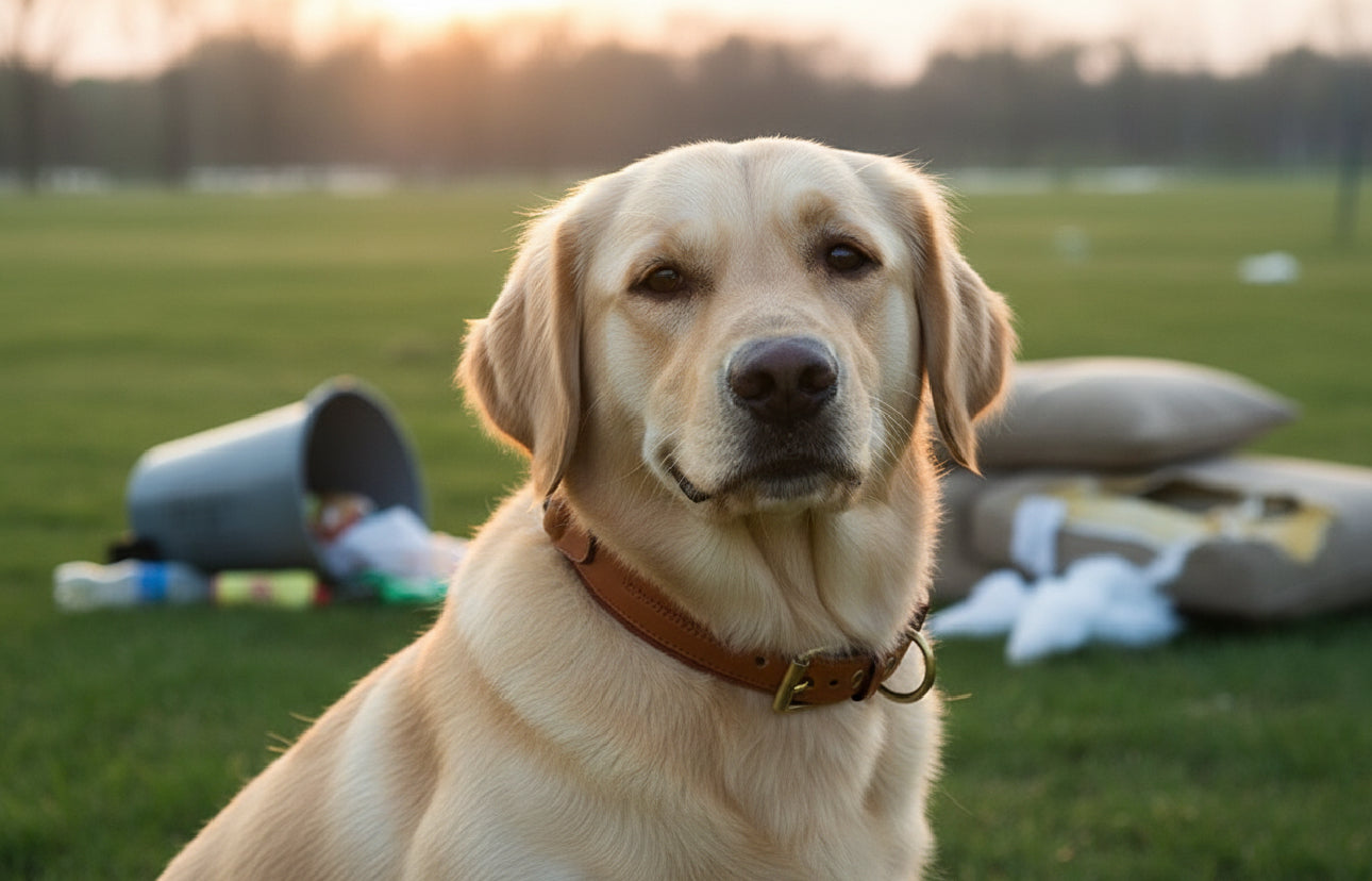 Leather AirTag Dog Collar
